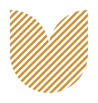 Trendy vector minimalist geometric basic lines flower element. Shape abstract Stock Illustration