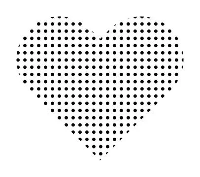 Trendy vector minimalist geometric basic dots heart element. Shape abstract Stock Illustration