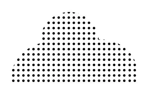 Trendy vector minimalist geometric basic dots cloud element. Shape abstract Stock Illustration