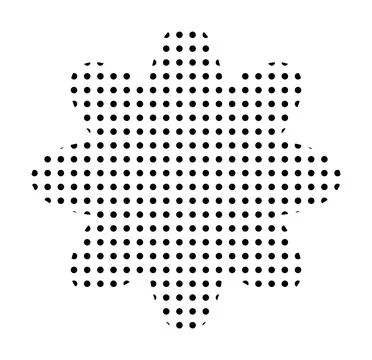 Trendy vector minimalist geometric basic dots flower element. Shape abstract Stock Illustration