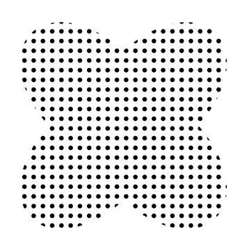 Trendy vector minimalist geometric basic dots flower element. Shape abstract Stock Illustration