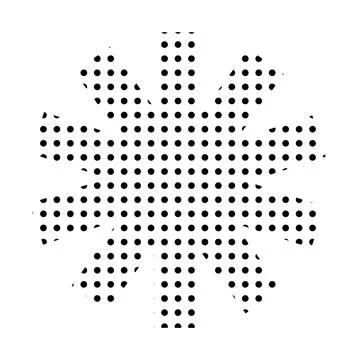 Trendy vector minimalist geometric basic dots flower element. Shape abstract Stock Illustration