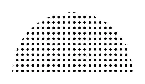 Trendy vector minimalist geometric basic dots half circle element. Shape Stock Illustration