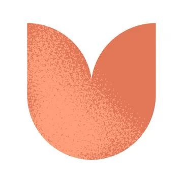 Trendy vector minimalist geometric flower basic gradient element grunge shape Stock Illustration