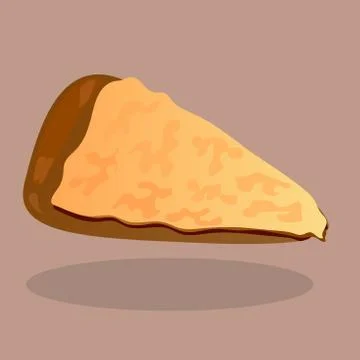 Trendy  vector pizza with cheese Stock Illustration