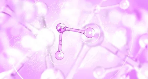 Trendy very Peri atom model abstract background.H2O 3d Illustration of Stock Illustration