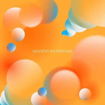 Trendy vibrant colors and gradient background Stock Illustration