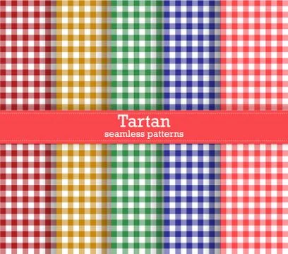 Trendy vichy patterns Stock Illustration