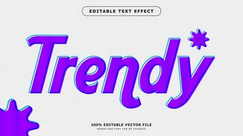 Trendy Vintage editable text effect Retro classic style premium vector Stock Illustration