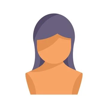 Trendy wig icon flat vector. Head style Stock Illustration