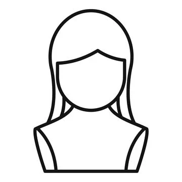Trendy wig icon outline vector. Head style Stock Illustration
