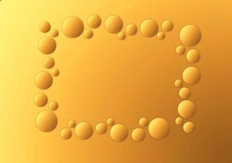Trendy Yellow Abstract Empty Gradient Circles Frame With Gradient Background Stock Illustration