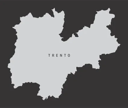 Trento province map Stock Illustration