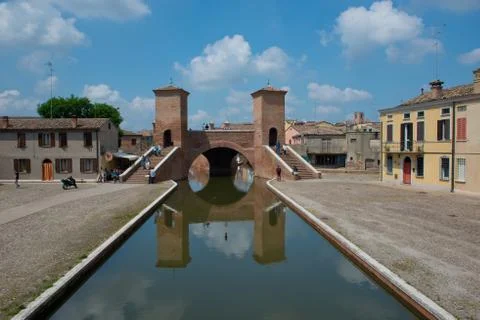 Trepponti in Comacchio Stock Photos