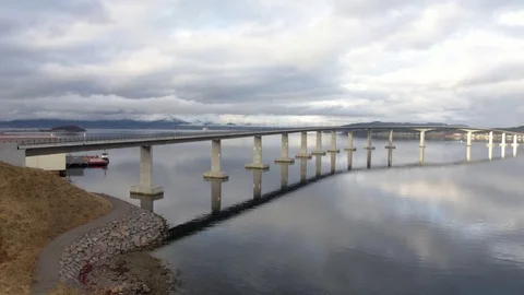 Tresfjordbrua Bridge Stock Footage 84326881