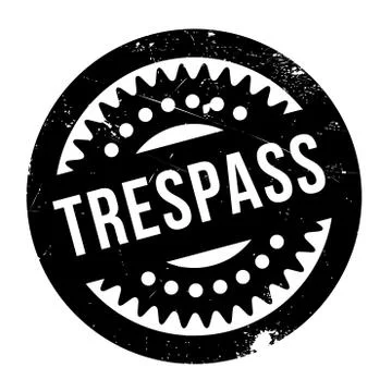Trespass rubber stamp Stock Illustration