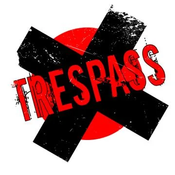 Trespass rubber stamp Stock Illustration