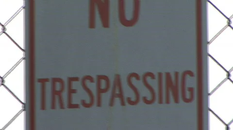 Trespassing Sign Stock Footage 284140