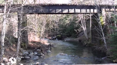Trestle With Creek.m2ts Stock Footage 1057814