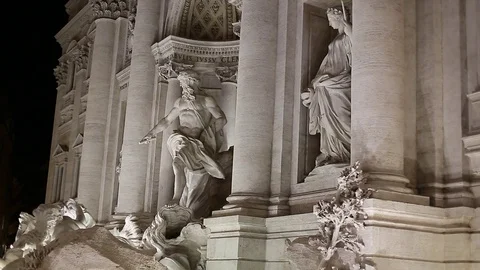 Trevi Fountain Video stock 77101567
