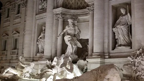 Trevi Fountain Video stock 77102074