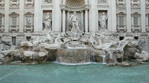 Trevi fountain, Rome Stock Footage