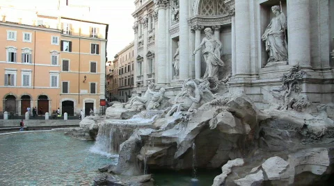 Trevi fountain, Rome Stock Footage