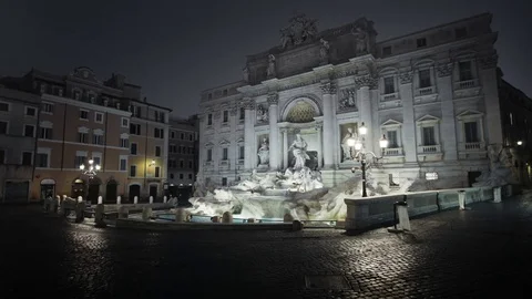 Trevi fountain, Rome Stock Footage
