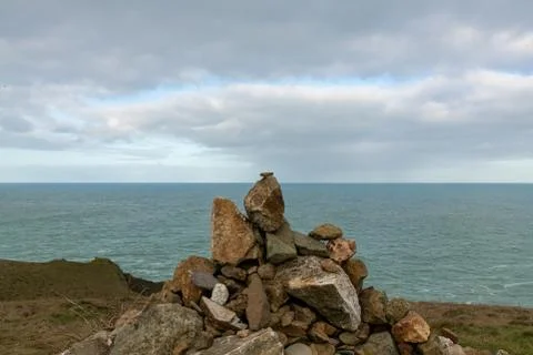Trevose cairn Stock Photos