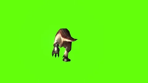 T.rex dinosaur climb down green screen animation 3D rendering Stock Footage 279103325