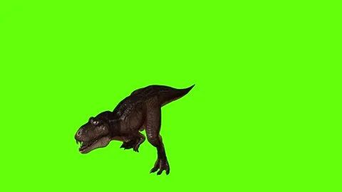 T.rex dinosaur climb up green screen animation 3D rendering Stock Footage 279103347