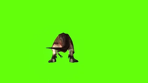T.rex dinosaur human kill green screen animation 3D rendering Stock Footage 279102685