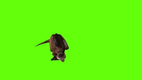 T.rex dinosaur mama cave bite green screen animation 3D rendering Stock Footage 279342266