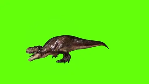 T.rex dinosaur mama cave bite green screen animation 3D rendering Stock Footage 279342914