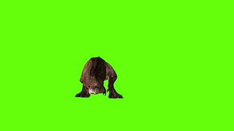 T.rex dinosaur mama cave bite loop green screen animation 3D rendering Stock Footage 279342923