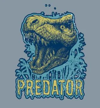 Trex Dinosaur Vector background. Stock Illustration