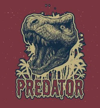 Trex Dinosaur Vector background. Stock Illustration