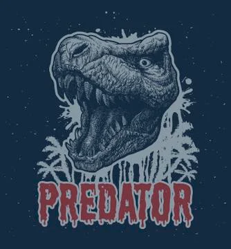 Trex Dinosaur Vector background. Stock Illustration