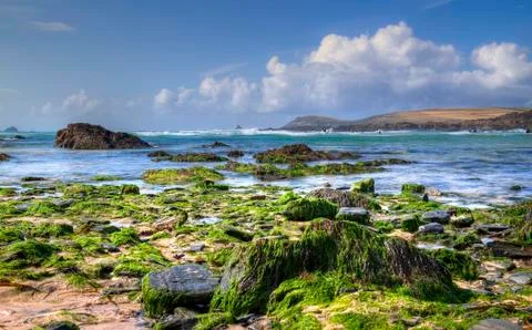Treyarnon bay, cornwall Stock Photos