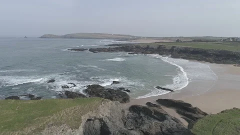 Treyarnon Bay Cornwall UK Video stock 133043313