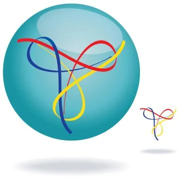 Tri color abstract Stock Illustration