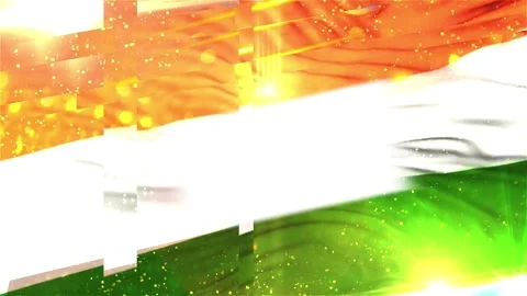 Tri color animated Background with Particle ang glass Stock Footage 280227577