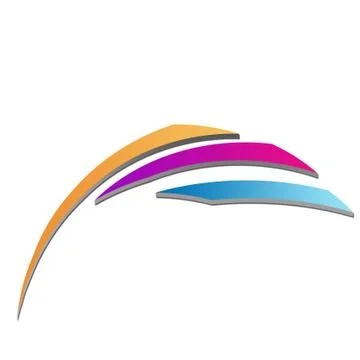 Tri color logo Stock Illustration