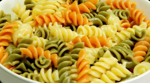 Tri-color rotini Stock Footage 23348808