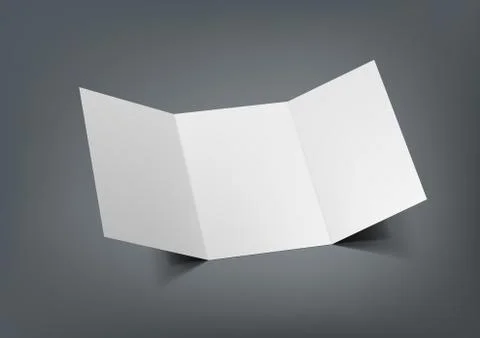 Tri-Fold A4 Brochure Isolated On White Background 库存插图