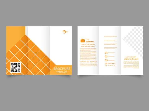 Tri fold brochure. Abstract vector layout background set. For art template de Stock Illustration