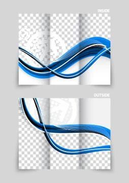 Tri-fold brochure design Stock Illustration