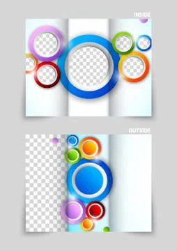 Tri-fold brochure design Stock Illustration