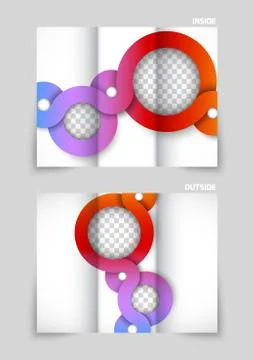 Tri-fold brochure design Stock Illustration