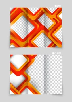Tri-fold brochure design Illustrazione stock